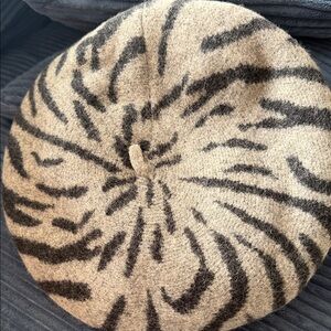 C.C Zebra Patterned Beret